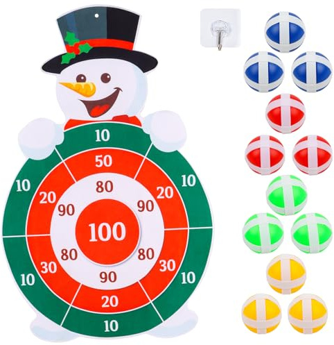 LOMIMOS Weihnachtliche Klett Dartscheibe