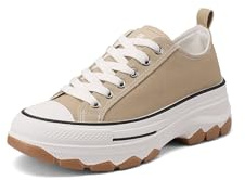 QUEEN HELENA Sneakers Chunky Platform in Tela Donna XZ003
