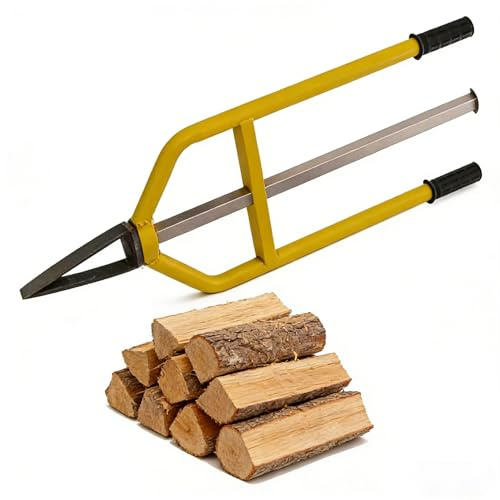 coyrugky Cortadora Manual de leña Leñador/Cortaleñas Partidor de Leña Leñador para jardín o Patio Chimenea, Estufa o Barbacoa