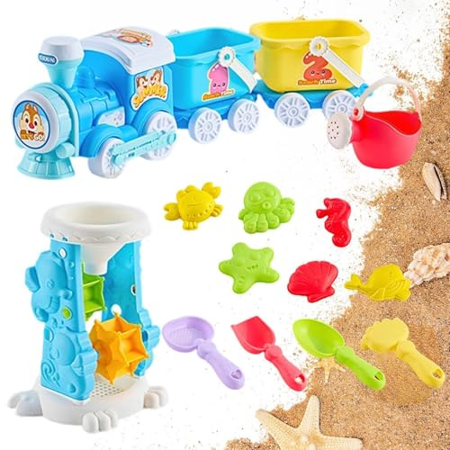 Sandbox Toys | 15 Piece Shovel Bucket Kit | Sand Box Toys,for Garden Backyard Lakeside Swimming Pool Outdoor Travel Aged 1 and + Boys Girls