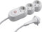 Meister 7430130 Regleta de 3, 1,4 m, Color Blanco, Enchufe Plano, IP20, Mit Schalter