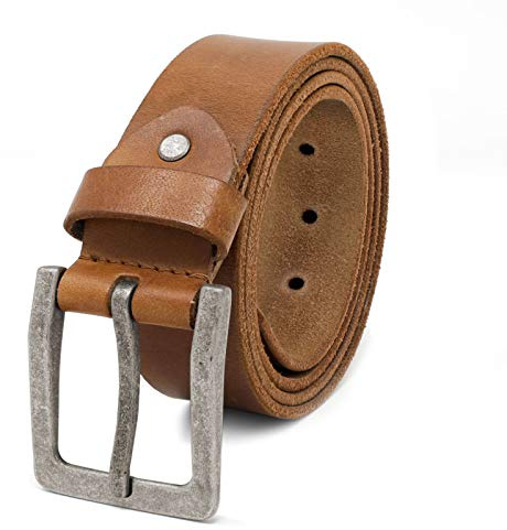 ROYALZ Antik Vintage Ledergürtel für Herren Büffel-Leder aus robusten 4mm Voll-Leder Jeans-Herren-Gürtel mit Dornenschließe 38mm