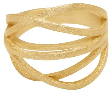 Heideman Ring Damen Arcus aus Edelstahl silber oder gold farben poliert Damenring für Frauen zeitlos und doch verspielt hr24800_P