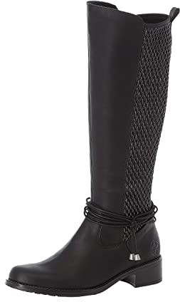 Rieker Z7362 Dam Knee High Boot, svart, 37 EU