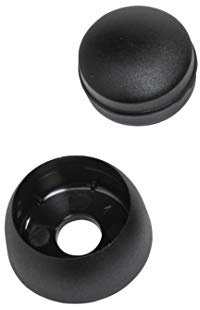 SPIELTURMKING Bolzen- und Schraubenabdeckung Kunststoff Schwarz, 10 Stück | Größe S, 6 mm für M6, für Spieltürme Kinderspielgeräte Schaukeln, UV-beständig und Wetterfest