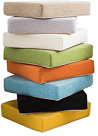 Memory Foam Sitzkissen/Stuhlkissen Dickes Garten-Esszimmer-Autositzkissen Stuhlkissen Sessel-Booster-Kissen 40 x 40 x 5 cm Quadratisch