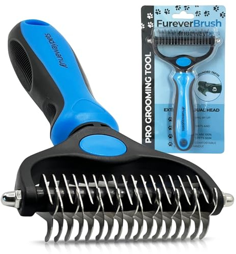 Reduce Shedding with The Original FureverBrush® by NuewayPets - Pro Undercoat Grooming Tool For Dogs | Deshedding and Dematting Tool