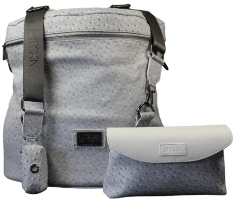MYXA Cosmo Hundetasche Hundetragetasche Hunde Flugtasche Faltbar Dachnetz (Cosmo White Pearl, inklusive Damen Clutch)