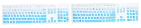 BESTonZON 2stücke Silikon Tastatur Schutzfolie Für Wired Keyboard Transparent Passform Schützt Vor Und Flüssigkeiten