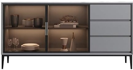 DIANXI Buffetschrank Sideboard, Weinschrank, modern, schlicht, for Wohnzimmer, Spind, for Zuhause, Küche, Lagerschränke, Barschrank Besteckschrank (Color : A, Size : 120 * 40 * 85cm)