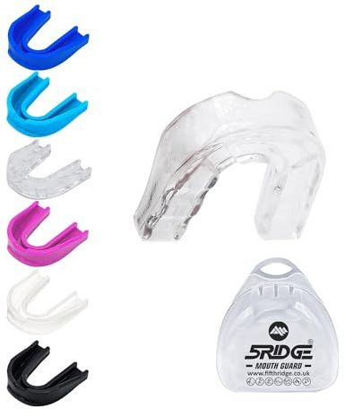 Mundschutz - Slim Fit Sport Mundschutz mit Etui - Zahnschutz zum Schutz beim Kontaktsport - Langlebiges Boxen, MMA, Judo, Karate, Rugby, Hockey, Fußball Mundschutz (Klar, Erwachsene ab 10+)