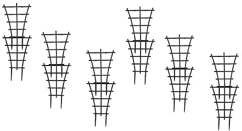 Namzi 12 enrejados pequeños de plástico para plantas de interior, enrejado superpuesto para plantas en maceta, mini flores trepadoras, verduras, rosas, vides, guisantes, hiedra, pepinos, macetas