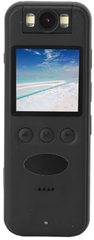 2K Panorama Digitalvideokamera, 180 Grad Drehobjektiv, Magnetclip, Autofokus Videokamera für den Außenbereich, Nachtsicht, Synchronisierung mit Dem Telefon mit (32G-Speicherkarte)