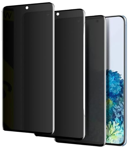 zonyee 3 Stück Sichtschutz Schutzfolie für Samsung Galaxy S20 Plus, 9H Härte Anti Spy Sichtschutz Schutzfolie Gehärtetes Glas Anti-Spähen Panzerfolie Displayschutzfolie - Scratch Resistant