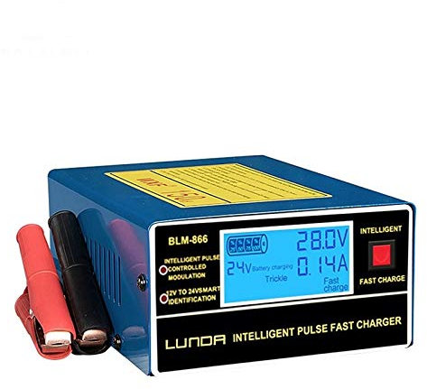 YETGFBH Booster Avviamento Auto Auto Battery Charger 12V 24V 12A 16volts 10A impulso di Riparazione for Il Motociclo Batteria al Gel Asciutto Bagnato Carica Batteria per Auto(1)