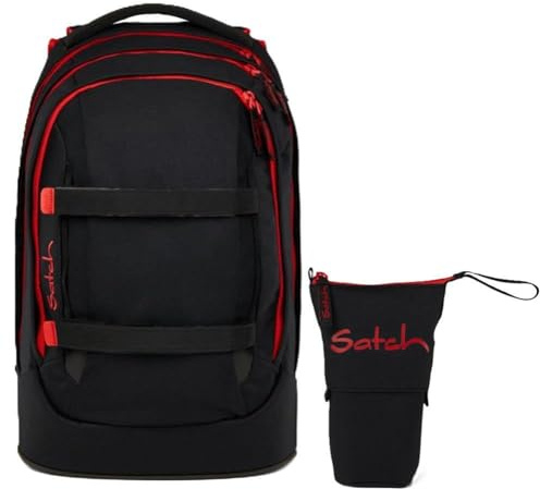 Satch Pack Schulrucksack Set 2tlg. inkl. Pencil Slider (Fire Phantom)