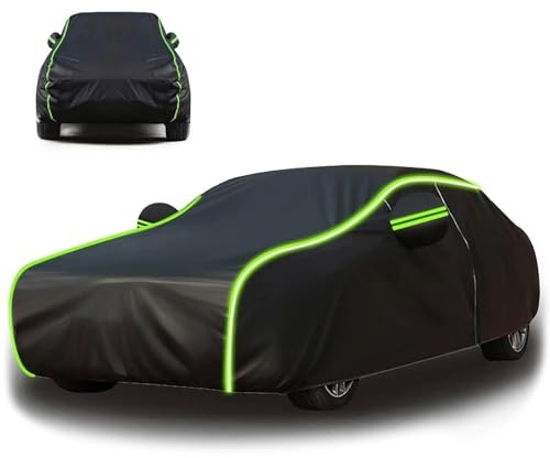 XMYAN Autoplane Winter für 𝖲𝖾𝖺𝗍 Ateca, Wasserdicht Autoabdeckung Atmungsaktiv Vollgarage Autoplane Staubdicht Winddicht Schneedicht UV Schutz Outdoor Garage (Black,für 𝖲𝖾𝖺𝗍 Ateca)