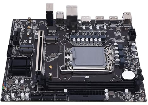 WiFi Gaming Motherboard, H610 Doppelkanal DDR4 M.2 Slot Serial ATA 3,0 6 GB/S ATX für LGA 1700 -Unterstützung für I3 I5 I7 I9 12. 13. 14. Gen Gen, Entwickelt für Spieler