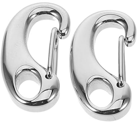 Housoutil Broche De Pinza De Langosta De Acero Inoxidable Pulido, 2 Unidades (13x26mm), Clip Anilla D, Multifuncional Para Bricolaje, Accesorios De Moda y Llaveros, Uso Diario Versátil