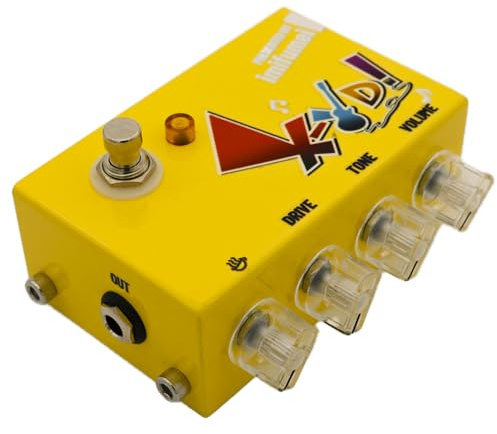Handgjord overdrive gitarreffekt pedal drivpedal sann analog krets överväxel pedal gul XYD-1