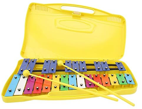 Fafeicy Professionelles Xylophon-Klavierspielzeug mit 25 Tasten aus Aluminium, Hervorragender Klang und Farbenfrohes Design für die Musikausbildung von Kleinkindern und Kindern
