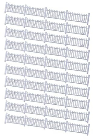 10 Pieces Mini Fence Model Train Railroad Fence Model Mesh Barrier Railing DIY Architecture Decor Suitable for Railway Layouts Sand Table Scenery, Style B