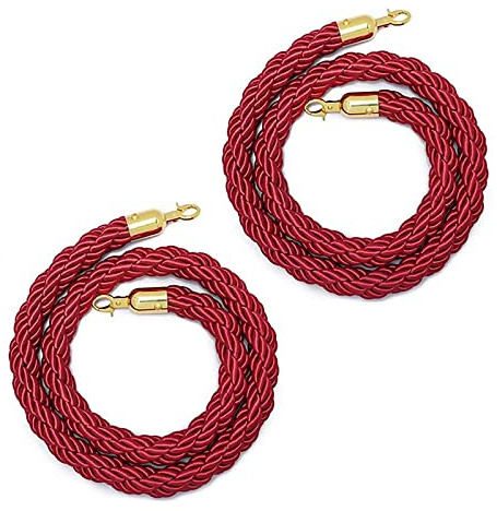 An das seil Absperrpfostenseil, 2er-Pack, mehrfarbig, verschiedene Größen(Ligjt Grey,Length 155cm/5ft)