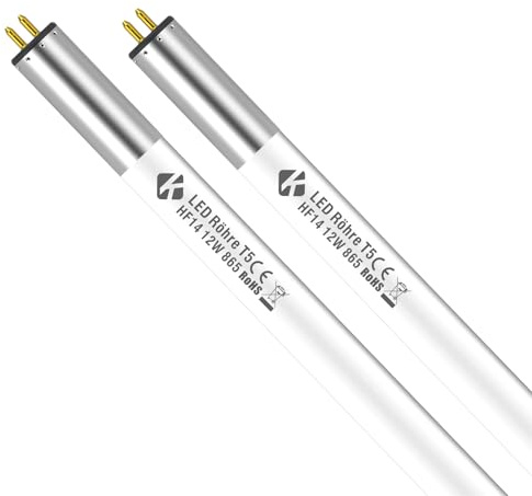 KENIU led Röhre T5 549mm 6500K Ersatz mit leuchtstoffröhre 14w/24w 2Stück | Plug & Play, Ersatz & Kompatibilität mit EVG KVG, Kompatibel mit CFL Röhre T5 HE14W/HO24W, Für Küchenbeleuchtung