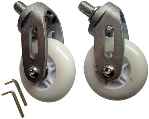 Opatiny 2 x 80 mm Waveboard-Räder mit Halterung aus Aluminiumlegierung und hochelastischen PU-Rädern für reibungsloses Fahren