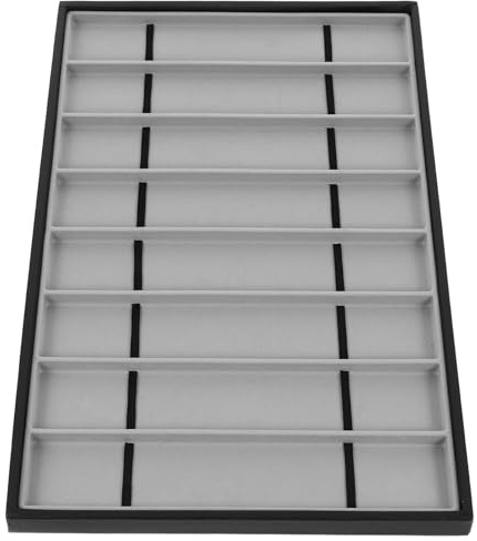 MAGICLULU Plateau de Présentation en MDF et Plastique 8 Compartiments pour Montres Organiseur Gain de Place pour Hommes et Femmes en Boutiques Spécialisées