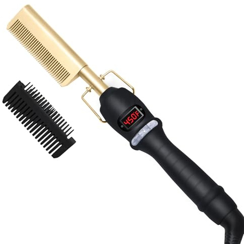 Piastra Per Capelli,Strumento Regolabile per Barba,Pettine e Spazzola per Styling e Stira Capelli - Per Viaggi Pendolari Scuola Festa Donne Ragazze
