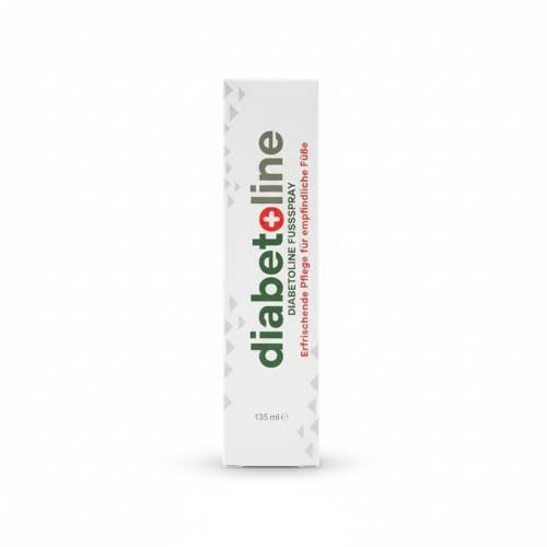 Diabetoline Spray per piedi con olio di tea tree e clorexidina – Cura rinfrescante per piedi sensibili e stressati – Assorbimento rapido – 135 ml