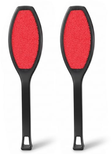 HJZHII 2 unidades quitapelusas ropa, cepillo de terciopelo de doble cara, cepillo para ropa, quitapelusas, cepillo de limpieza para quitar pelusas y pelos para ropa, fundas de asiento de coche mantas