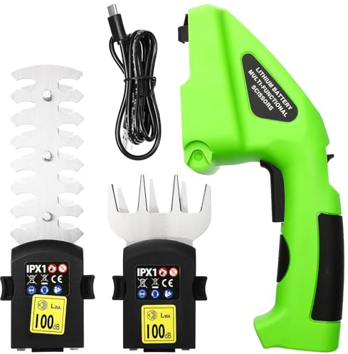 POPETPOP Forbici Elettriche per Potatura Cordless Verde Lame in Lega e Plastico, Durevoli e Leggere per Giardinaggio e Manutenzione del Prato