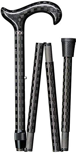Designer Gehstock Exclusiv Carbon-Ergonomic Faltstock L-Derby