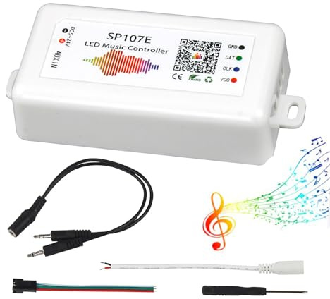 VIPMOON SP107E Bluetooth Musik LED Controller LED Pixel Streifen Für WS2811 | LED Strips Wireless LED Remote Für LED-Streifen iOS/Andriod App-Unterstützung