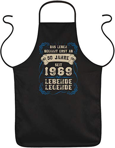 Geschenkideen 50 Geburtstag Grillschürze 50 Jahre Schürze Das Leben beginnt erst mit 50 Jahren
