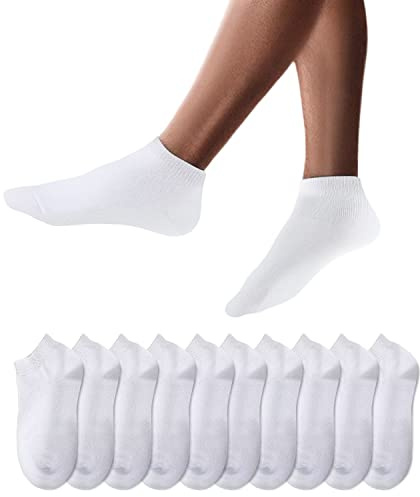 YouShow Sneaker Socks Men Women 10 Pairs Short Half Socks Quarter Cotton Unisex