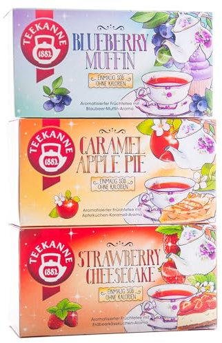 Teekanne Sweeteas 3er Set, Strawberry Cheesecake, Blueberry Muffin, Caramel Apple Pie, 121 g
