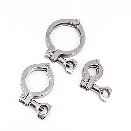 XLBH Stainless steel material 0.5 0.75 1 1.5 2 2.5 3 4 5 Tri Clamp SUS 304 Stainless Steel Sanitary Pipe Fitting For Home Brewing Beer For pipe support (Size : 64mm Low Duty)