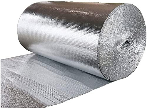 Dammfolie selbstklebend Isolierfolie Thermo Und Schaum Hitze isoliert Aluminium Dampfsperre wasserdichte Wärmedämmung Vorzelthimmel Wand Isolierung Luftpolsterfolie Aluminiumfolien-Membran(Size:1*15M)