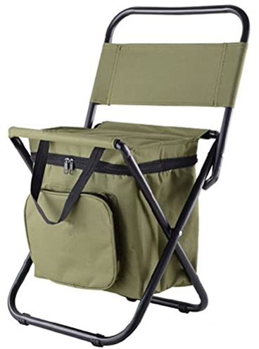 Lipeed Campinghocker mit Tasche Campingstuhl Hocker Klappstühle Tragbarer Campinghocker Rucksack Sitz mit Doppelschicht Kühltasche zum Wandern, Picknicken und Angeln