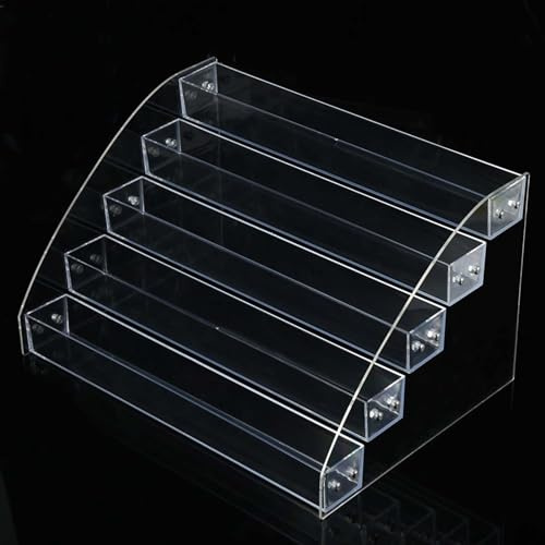 Acryl Nagellack Organizer, 5 Etagen, Transparent, Kosmetik Aufbewahrung Display für Nagellack und Lippenstift