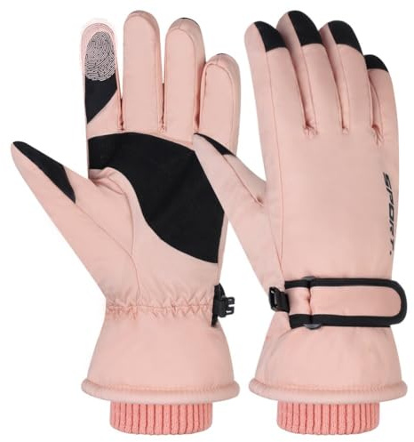 Toyosport Winter Ski Snowboard Handschuhe: Schneehandschuhe Thermo wasserdichte Handschuhe Winddichte Winterhandschuhe für Damen Herren Skifahren Walking Radfahren