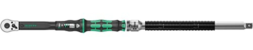 Wera Click Torque B 2 Adjustable Torque Wrench, 3/8 Square Drive, 20-100 Nm, 05075611001 & 003583 Zyklop 8794 LB Extension 3/8-inch Drive 200mm