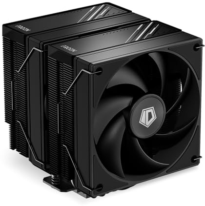 ID-COOLING FROZN A620 Black Dual-tower CPU Air Cooler 6 Heat Pipes All-Black CPU Cooler with two 120mm FDB Fans, Compatible with Intel LGA1700/1200/115X; AMD AM4/AM5