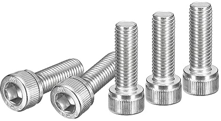 DTGN 5 Stück M10x30mm Sechskantschrauben Metrische Maschinenschraube | 304 Edelstahl 18-8, Mit Innensechskant, Sechskant-Antrieb, Helle Oberfläche, UNC-Gewinde Vollgewinde