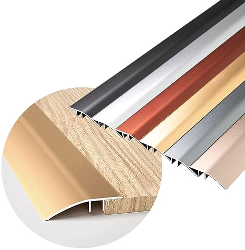 Übergangsprofil Für Bodenfugen Von 7-15mm, Aluschiene Übergangs-Schiene ÜBergangsleiste Bodenübergangsstreifen, Breite 43mm Holz-zu-Fliesen Übergangsprofil Aluminium Bodenleiste Abdeckleiste