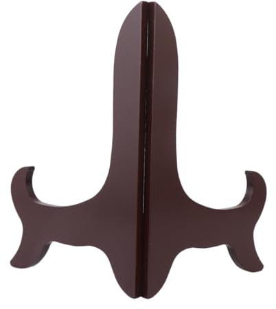 PRETYZOOM Tea Cake Stand Plate Holder 9-inch Wooden Display Rack for 30-33cm Diameter Plates for Home Kitchen