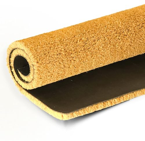 Trendi Cut-to-Size Coir Matting: Durable, Front Doors Entrance Mats - Dirt-Trap Coconut Fiber, Non-Slip Design, Tough Bristles - Pet Friendly-Welcome Mat Indoor & Outdoor (100cm x 100cm(1m x 1m))